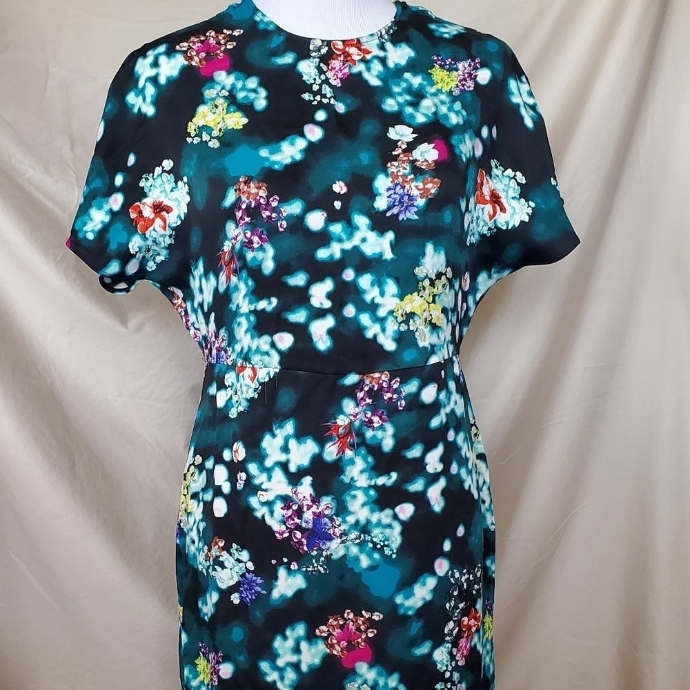 H&M Floral Swoop Neck Maxi Dress SZ 8